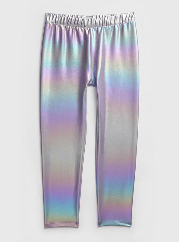 Rainbow metallic leggings best sale